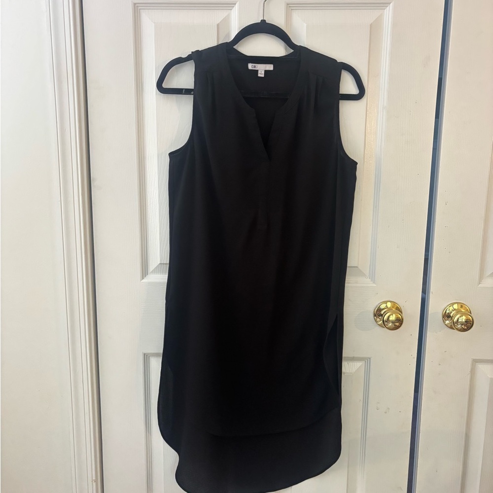 Black High Low Sleeveless Dress/shirt